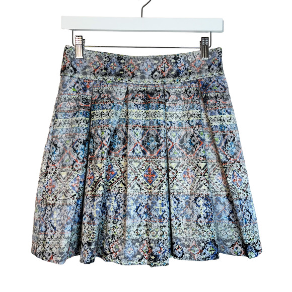 Parker Dresses & Skirts - Parker Size 6 Multicolored Geometric Flare Pleated Mini Skirt